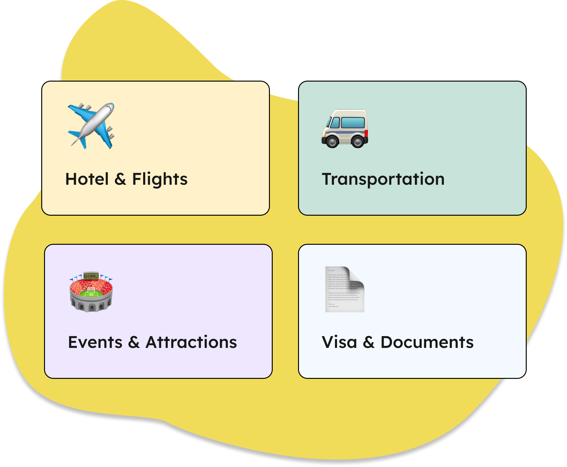 Tour package planning illustration